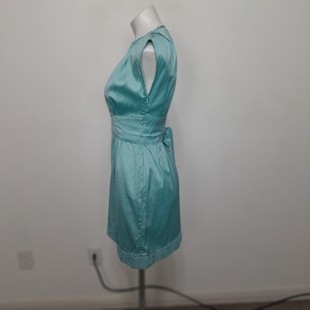 Calypso St. Barth Silk Blue Embroidered Coquette Pockets Coastal Mini Dress XS - Picture 9 of 14